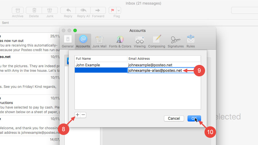 add an alias in outlook for mac